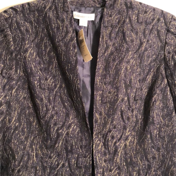Coldwater Creek Black & Gold blazer - Picture 2 of 6